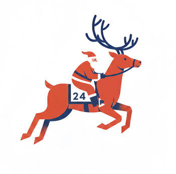 Horse Lovers Christmas Card, Santa Jockey, 5 of 6