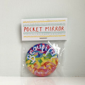 'Beautiful, Just The Way You Are' Rainbow Pocket Mirror, 3 of 4