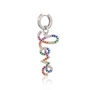 Rainbow Love Huggie Single Earring, thumbnail 2 of 6