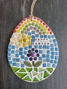 Children's Mosaic Easter Egg Mosaic Craft Kit, 3 of 3
