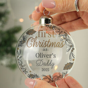 Personalised First Christmas As Mr And Mrs Bauble, 3 of 5