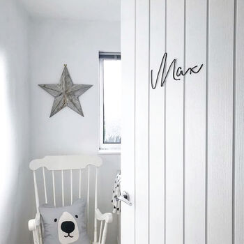 Baby Name Sign Childrens Room Sign Wire Wall Words, 2 of 2