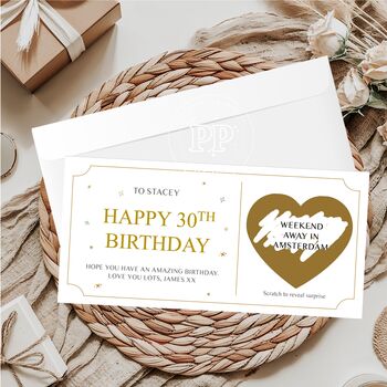 Personalised Birthday Surprise Scratch Ticket, 4 of 9