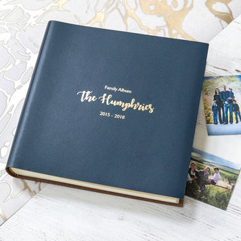 Personalised Landscape Leather Wedding Guest Book, 7 of 9
