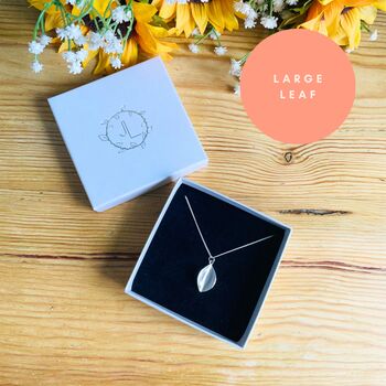 Leaf Pendant In Sterling Silver, 2 of 5
