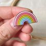 Pastel Rainbow Enamel Pin Badge, thumbnail 4 of 10