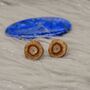 Sterling Silver Brown Agate Studs, thumbnail 3 of 6