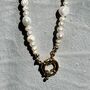 Multi Freshwater Pearl Hand Threaded Necklace With Oversized Clasp, thumbnail 1 of 5