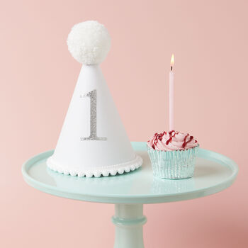 White First Birthday Party Hat, 3 of 6