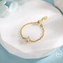 Sterling Silver Sparkly Cz Soft Chain Ring, thumbnail 8 of 12