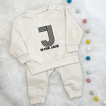 Retro Baby And Kids Personalised Sweatshirt Jogger Set, 2 of 6