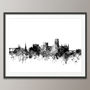 Durham Skyline Cityscape Black And White, thumbnail 3 of 5