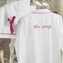 Personalised Women's White And Pink Cotton Pyjama's, thumbnail 3 of 9