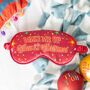 Wake Me Up When It's Christmas Satin Sleep Mask, thumbnail 1 of 3