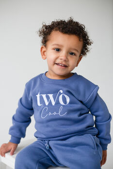 'Two Cool' Embroidered 2nd Birthday Sweatshirt, 2 of 9