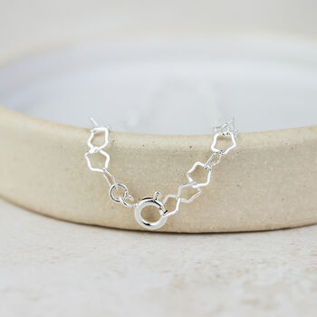 Sterling Silver Mini Star Chain Bracelet, 3 of 4