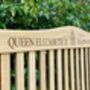Queen Elizabeth Ii Platinum Jubilee Engraved Bench, thumbnail 3 of 4
