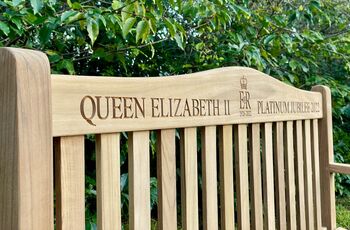 Queen Elizabeth Ii Platinum Jubilee Engraved Bench, 3 of 4