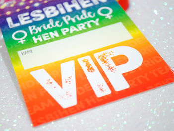 Lesbihen Gay~Lesbian Hen Party Vip Pass Lanyards, 10 of 12