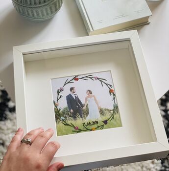 Personalised 1st Paper Anniversary Embroidered Photo, 7 of 9