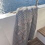 Capri Herringbone Luxury Cotton Scandi Blanket Black, thumbnail 12 of 12