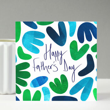 Blue Green Patterned Fathers Day Card, 7 of 7