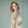 White Wedding Dress Cover Up | Pearl Cape Veil, thumbnail 6 of 12