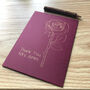 Personalised Rose Flower Thank You Teacher Gold Foil Card, thumbnail 12 of 12