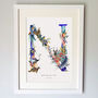 Personalised J To S Bright Wildlife Letter Print, thumbnail 6 of 12