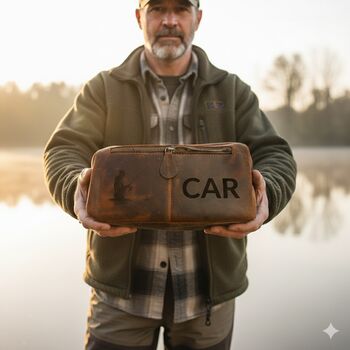 Personalised Buffalo Leather Sports Washbag, 4 of 12