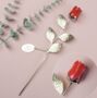 Personalised Silver Plated Red Rose, thumbnail 2 of 5