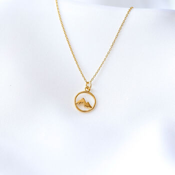 Mountain Charm Necklace, Travel Lover Gift, 2 of 7