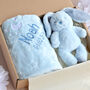 Bunny And Blanket Snuggle Gift Set For Boys, thumbnail 1 of 5