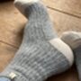 Luxury Ribbed Knit Socks, thumbnail 1 of 2