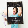 Black And Gold Selfie Frame And Party Welcome Sign, thumbnail 1 of 5