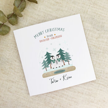 Personalised Penguin Daughter + Partner Christmas Card, 4 of 4