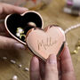 Personalised Name Rose Gold Heart Shaped Trinket Box, thumbnail 1 of 4
