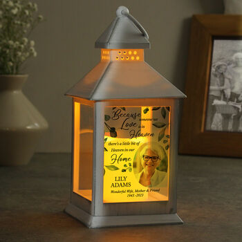 Personalised Botanical Memorial Lantern Gift, 2 of 2