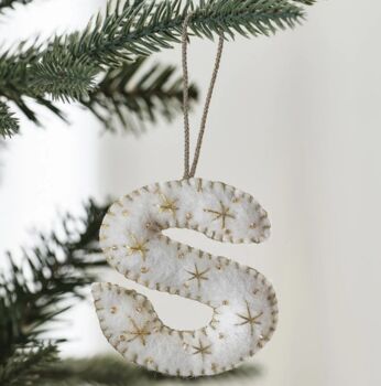 Cream Embroidered Christmas Letters, 2 of 4