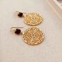 Gold Plated Mandala Earrings, thumbnail 2 of 7
