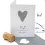 4th Linen Heart Personalised Wedding Anniversary Card, thumbnail 3 of 4