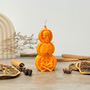 Orange Skeleton Pumpkin Halloween Candle Spooky Gifts, thumbnail 7 of 8