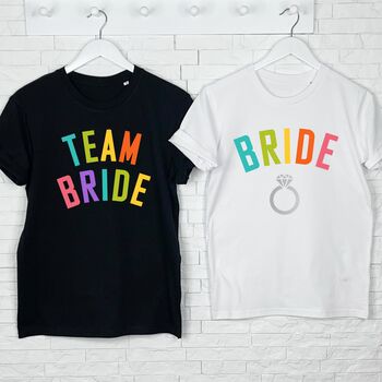 Bride Rainbow Arch And Silver T Shirt, 2 of 3