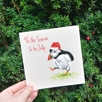 Jolly Puffin Christmas Card, 4 of 6