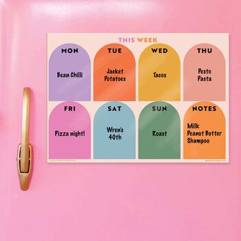 Large A3 Magnetic Weekly Planner | Rainbow Arches, 2 of 3