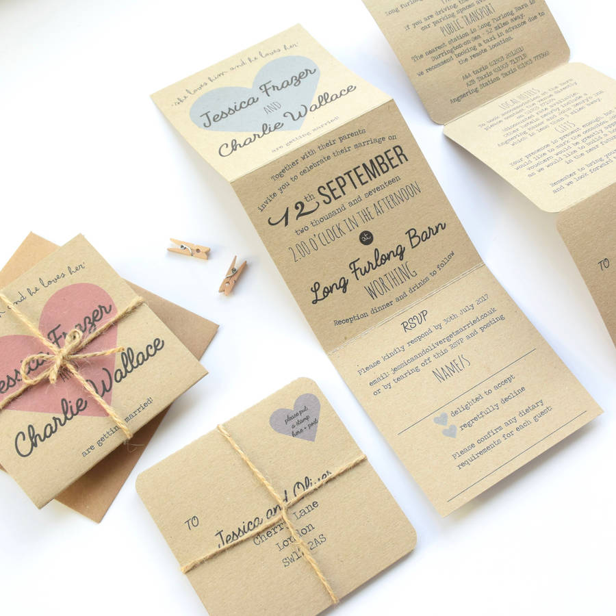 Recycled Paper Wedding Invitations 7