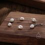 Sterling Silver Freshwater Oval Pearl Bracelet, thumbnail 2 of 10