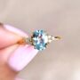 Sky Blue Topaz Ring In Sterling Silver And Gold Vermeil, thumbnail 5 of 12