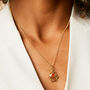 Sacral Chakra Carnelian Gold Vermeil Necklace, thumbnail 1 of 11