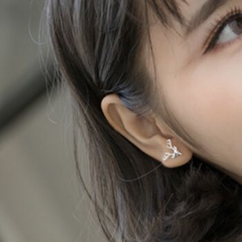 Sterling Silver Stag Head Stud Earrings, 2 of 6